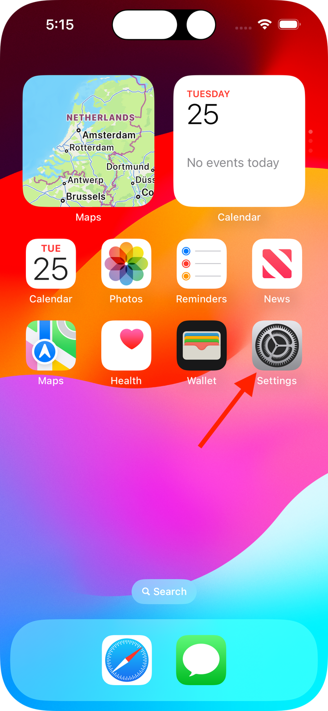 2. Tap Settings